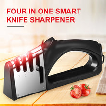 Load image into Gallery viewer, 4 In 1 Professional Knife Sharpener Quick Blade Sharpening Tools Handheld Sharpener Whetstone Kitchen Knives Stone Accessories - midtownperfection
