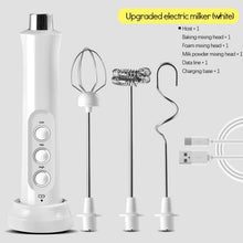 Load image into Gallery viewer, 3 Modes Electric Handheld Milk Frother Blender With USB Charger Bubble Maker Whisk Mixer For Coffee Cappuccino Kitchen Tools - midtownperfection
