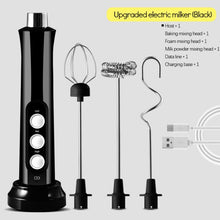 Load image into Gallery viewer, 3 Modes Electric Handheld Milk Frother Blender With USB Charger Bubble Maker Whisk Mixer For Coffee Cappuccino Kitchen Tools - midtownperfection
