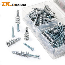 Load image into Gallery viewer, Plasterboard Anchor Zinc Alloy Drywall Hollow-wall Self-drilling Wall Anchors E8/13*41mm #8*1-1/4 Tapping Screw - midtownperfection
