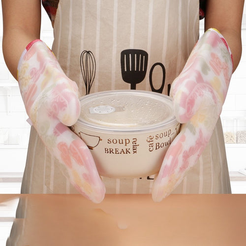 2 Heat-resistant Thick Silicone Oven Gloves - midtownperfection