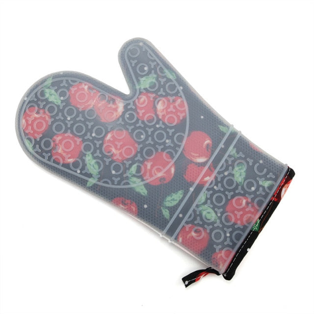 2 Heat-resistant Thick Silicone Oven Gloves - midtownperfection