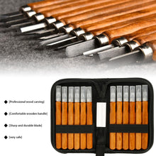 Load image into Gallery viewer, 12pcs Wood Carving Chisel Knife Tools Set DIY Woodcut Knife Sculpture Set Woodworking Pottery Ceramic Clay Hand Tool - midtownperfection
