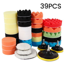 Load image into Gallery viewer, Car Foam Drill Polishing Pad Kit Buffing Pads Sponge Set Drill Power Tool Headlight Wheel Polisher Polimento Pad Polisseurs - midtownperfection
