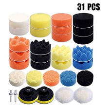 Load image into Gallery viewer, Car Foam Drill Polishing Pad Kit Buffing Pads Sponge Set Drill Power Tool Headlight Wheel Polisher Polimento Pad Polisseurs - midtownperfection
