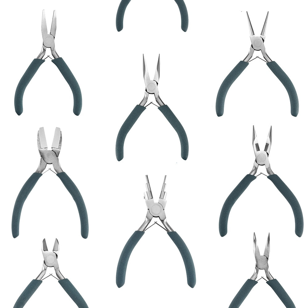 12 Kinds Stainless Steel Pliers High Quality Anti-slip End Cutting Wire Hand Tools Pliers For DIY Jewelry Making Accessories Set - midtownperfection