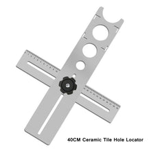 Load image into Gallery viewer, Multi-Functional Stainless Steel Ceramic Tile Hole Locator Ruler Adjustable Punching Hand Measure Tools For House Decorated Work - midtownperfection
