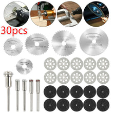 Load image into Gallery viewer, 30 Pcs Diamond Cutting Discs Metal Saw Blade Set Cutting Tool Saw Blades for Dremel Metal Cutter Power Tools Wood Cutting Discs - midtownperfection
