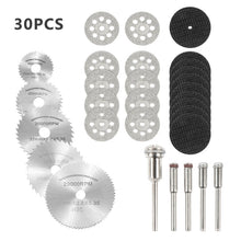 Load image into Gallery viewer, 30 Pcs Diamond Cutting Discs Metal Saw Blade Set Cutting Tool Saw Blades for Dremel Metal Cutter Power Tools Wood Cutting Discs - midtownperfection
