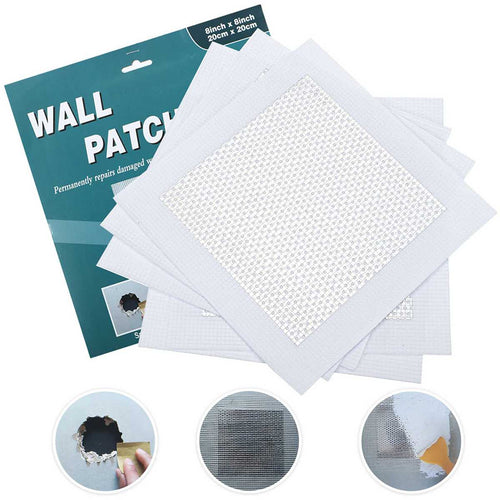 6 Inch 5PCS Mesh Wall Repair Patches Set Adhesive Fix Net Panel For Home Damage Drywall Hole Ceiling Plaster Aluminum Plate - midtownperfection