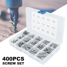 Load image into Gallery viewer, 400 Pcs Screw Assortment Kit Self Drilling Self Tapping Metal Screws for Wood Sheet Metal Drywall Screws Screw Organizer - midtownperfection
